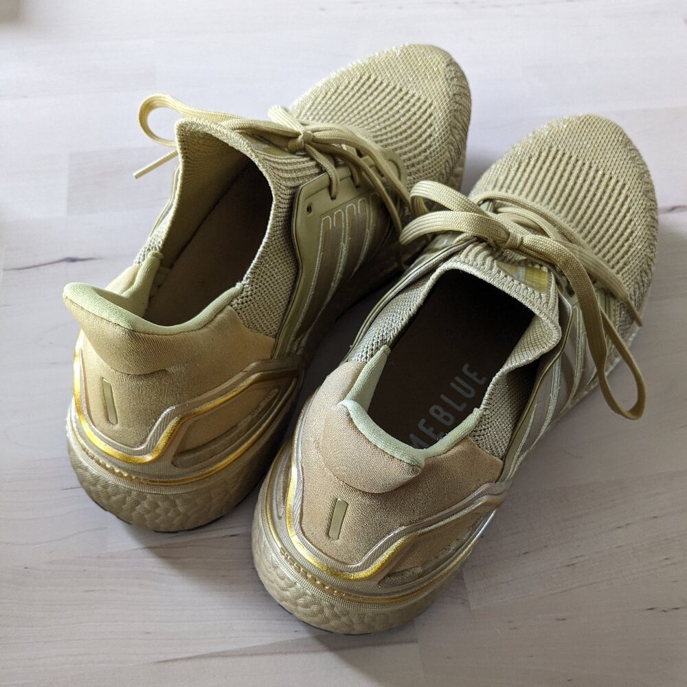 Adidas UltraBoost 20 Gold Running Shoes - Men's size 9.5 - Picture 9 of 9
